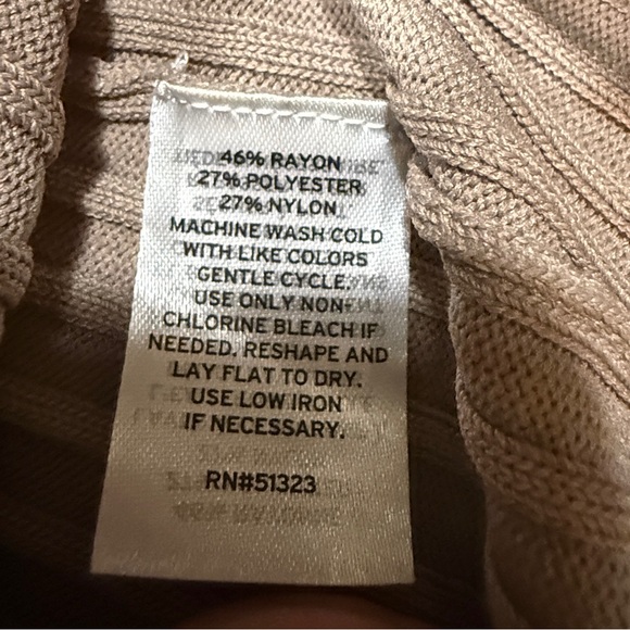 Halogen Ribbed Sleeveless Sweater Vest | tan | Size 1X - Picture 10 of 10